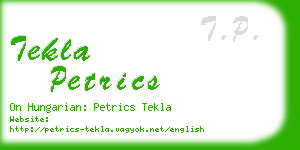 tekla petrics business card